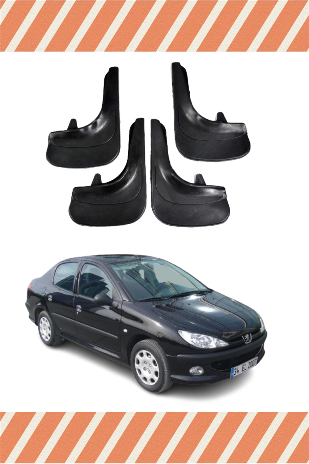 Peugeot 206 Sd Tüm Kasalar 4Lü Tozluk Çamurluk Paçalık 