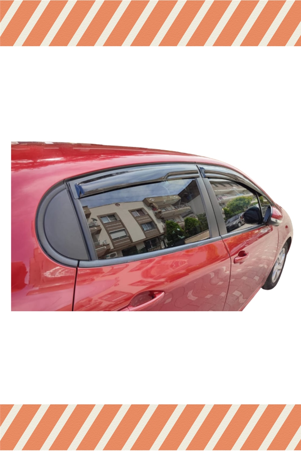 Peugeot 208 Tüm  Modellerine Özel 4Lü Mügen Tip Cam Rüzgarlığı