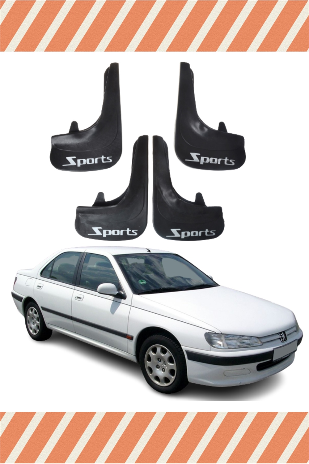 Peugeot 406 Sports Yazılı 4Lü Tozluk Çamurluk Paçalık 