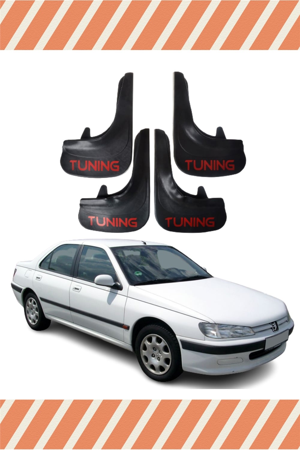 Peugeot 406 Tunıng Yazılı 4Lü Tozluk Çamurluk Paçalık 