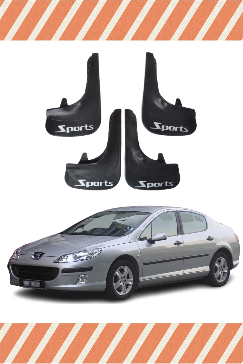 Peugeot 407 Sports Yazılı 4Lü Tozluk Çamurluk Paçalık 