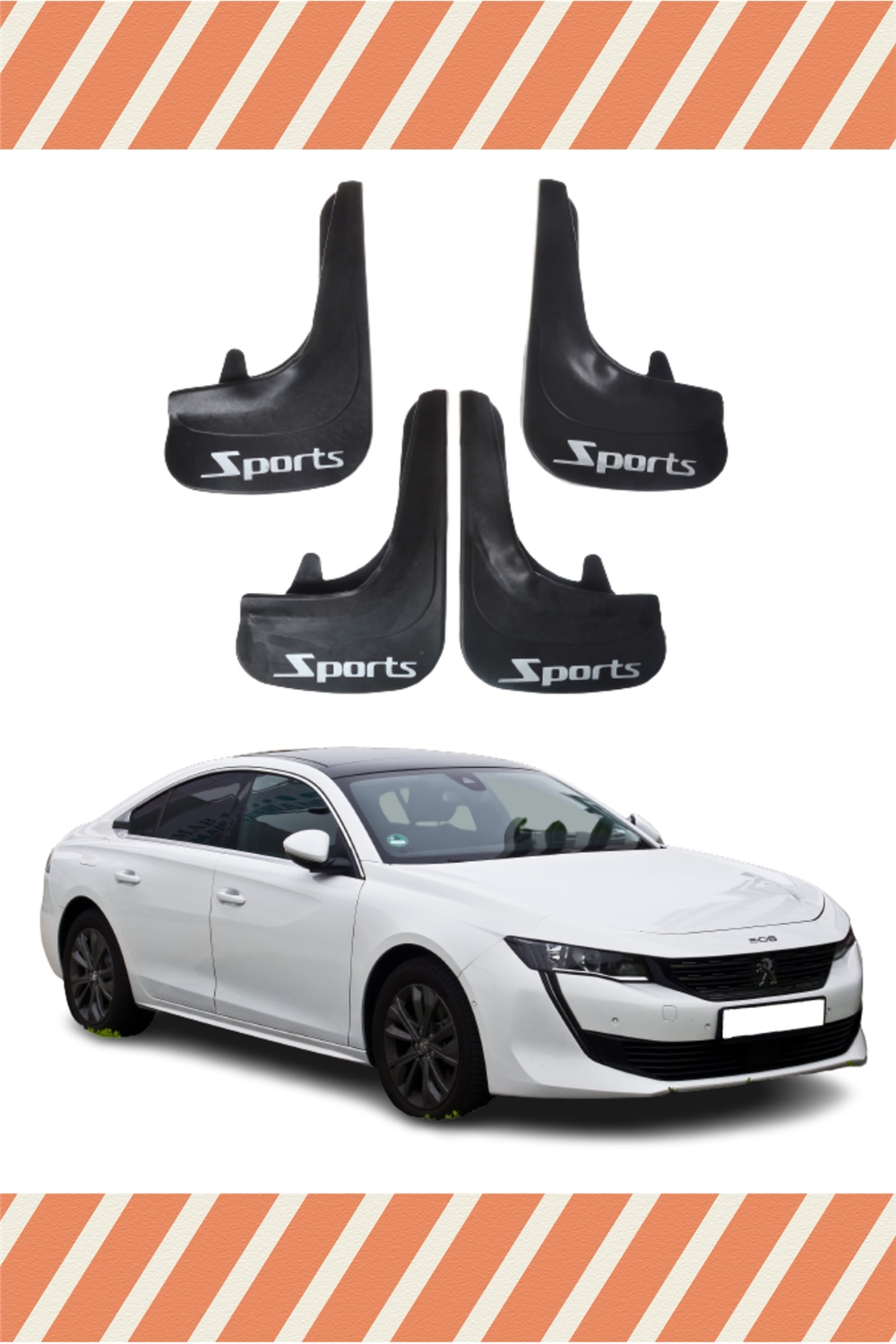 Peugeot 508 Sports Yazılı 4Lü Tozluk Çamurluk Paçalık 