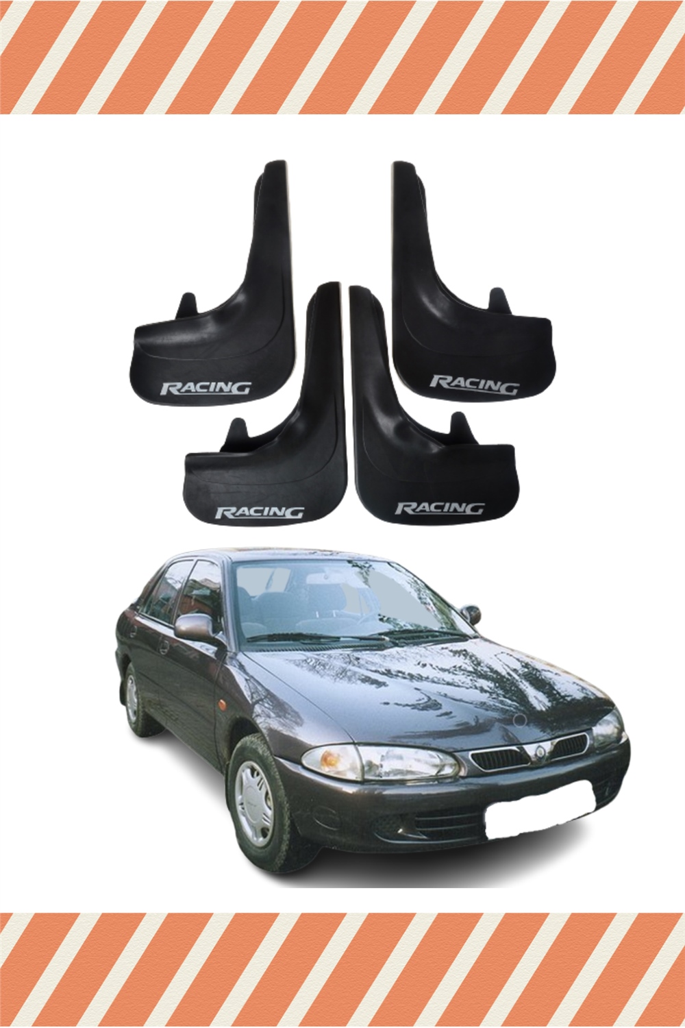 Proton 416 Racing Yazılı 4'Lü Tozluk Çamurluk Paçalık 