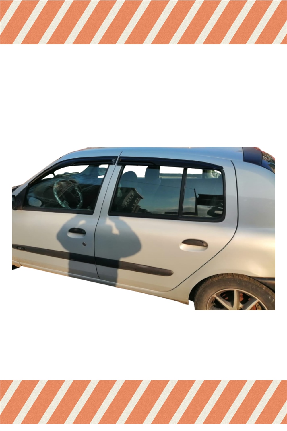 Renault Clio 2 Hb  1999-2008 Modellerine Özel 4Lü Mügen Tip Cam Rüzgarlığı