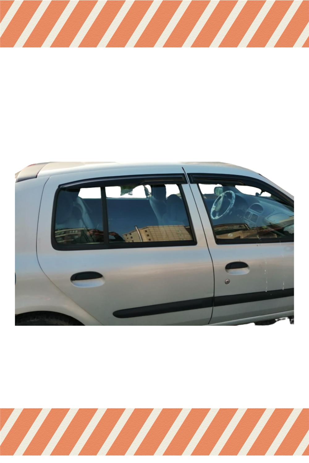 Renault Clio 2 Hb  1999-2008 Modellerine Özel 4Lü Mügen Tip Cam Rüzgarlığı