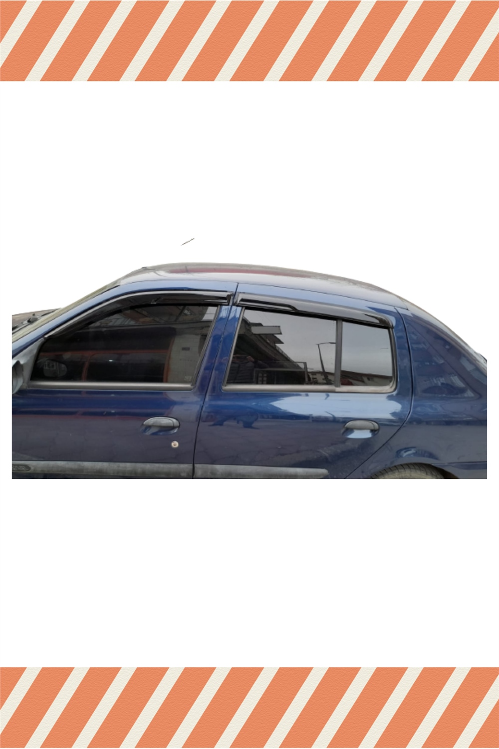 Renault Clio 2  Sedan 1999-2008 Modellerine Özel 4Lü Mügen Tip Cam Rüzgarlığı