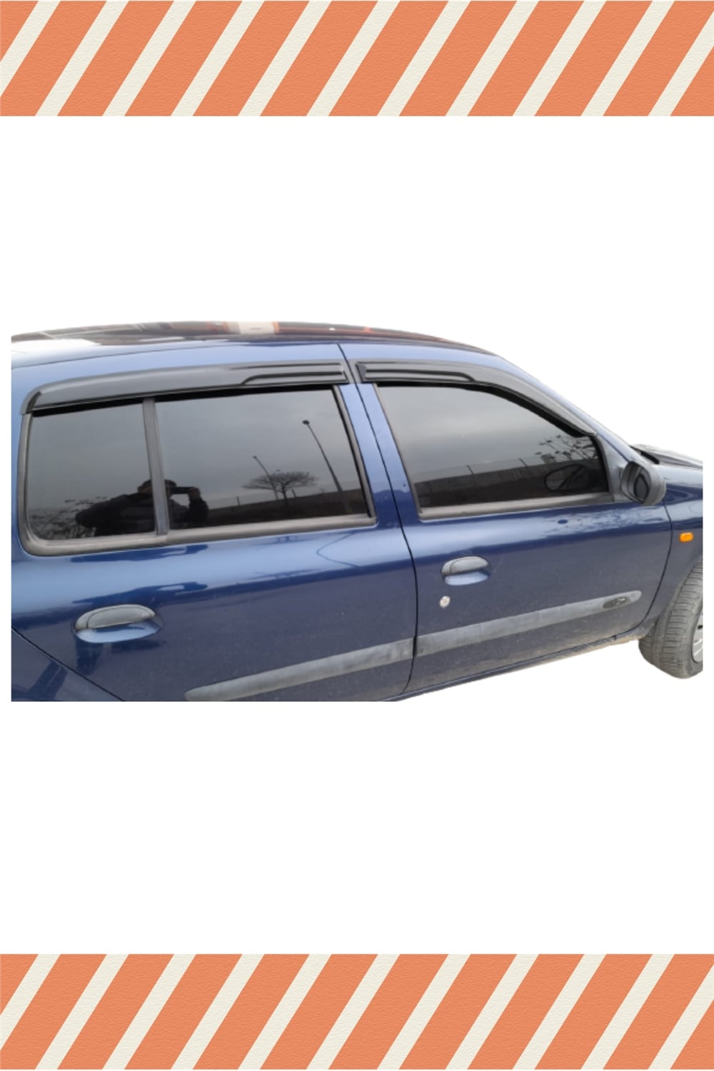 Renault Clio 2  Sedan 1999-2008 Modellerine Özel 4Lü Mügen Tip Cam Rüzgarlığı