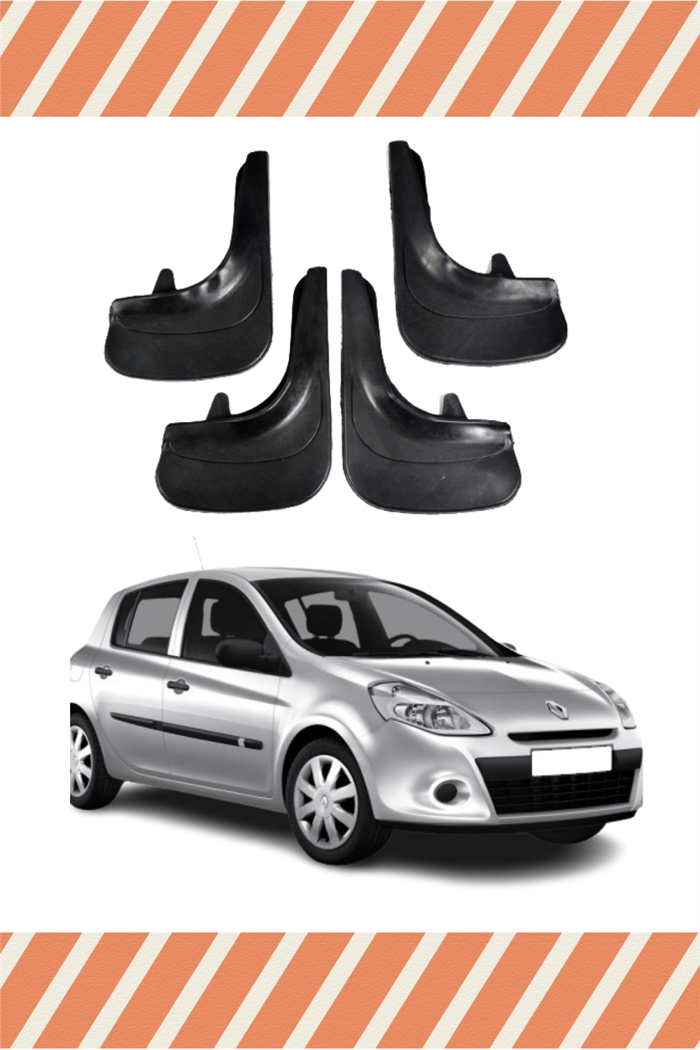 Renault Clio 3 4'Lü Tozluk Çamurluk Paçalık 