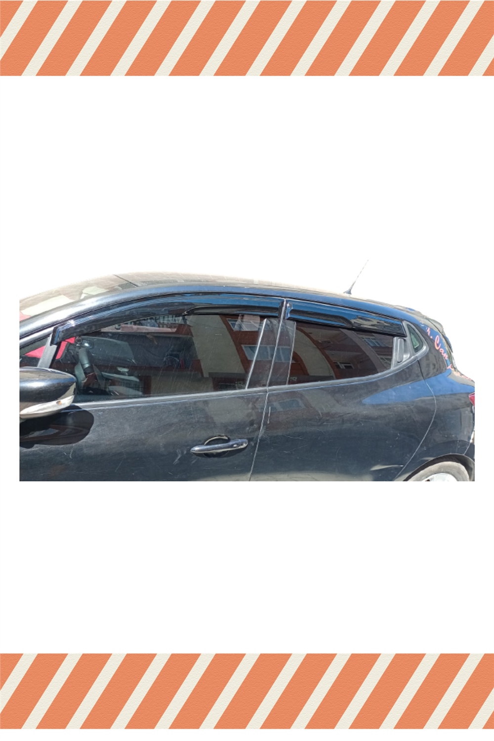 Renault Clio 4 Hb 2012-2018 Modellerine Özel 4Lü Mügen Tip Cam Rüzgarlığı