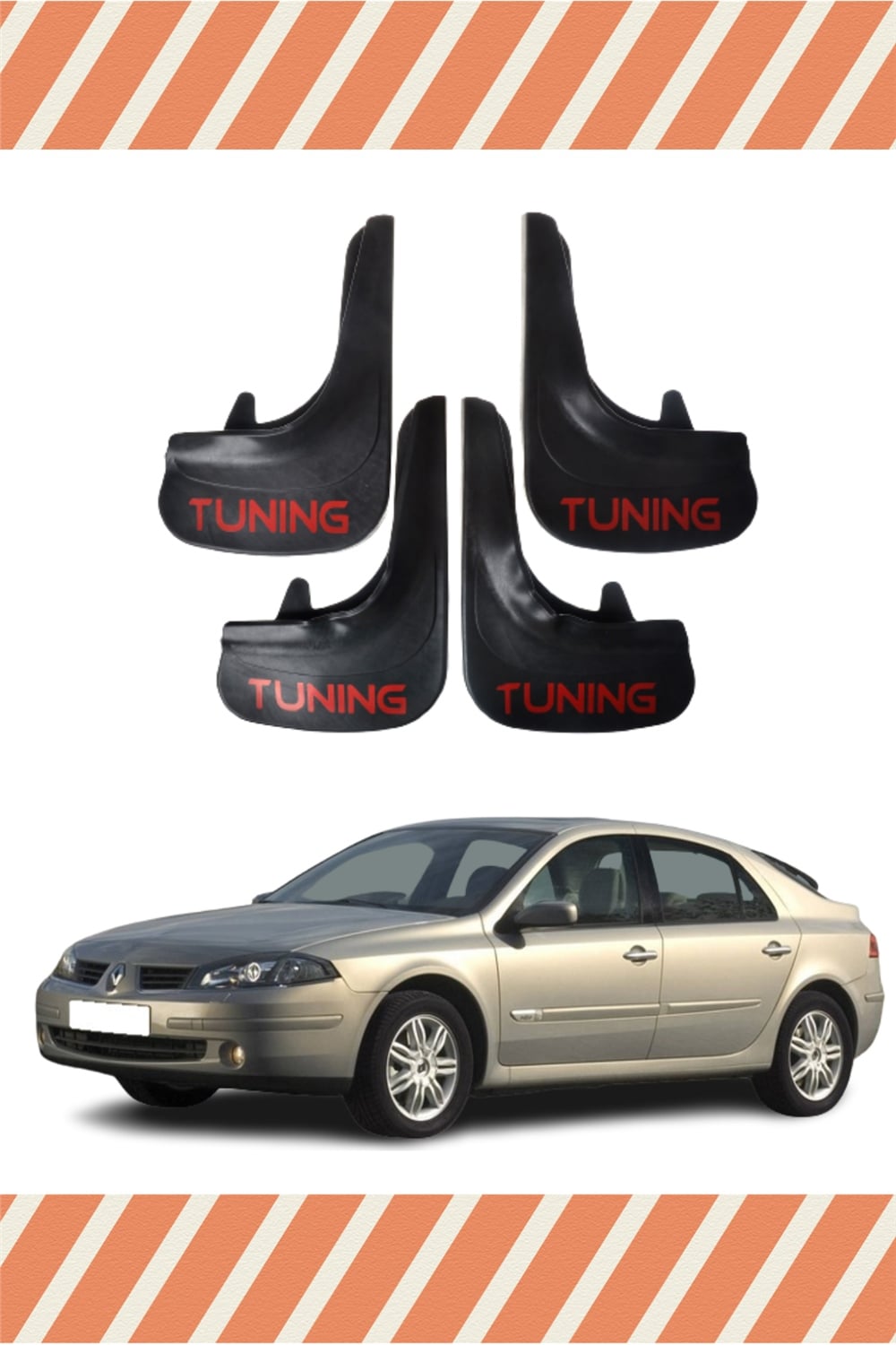 Renault Laguna 2 Tunıng Yazılı 4Lü Tozluk Çamurluk Paçalık 