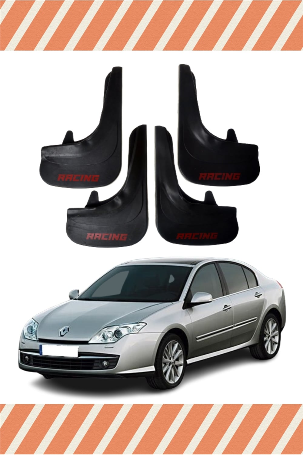 Renault Laguna 3 Racing Yazılı 4'Lü Tozluk Çamurluk Paçalık 