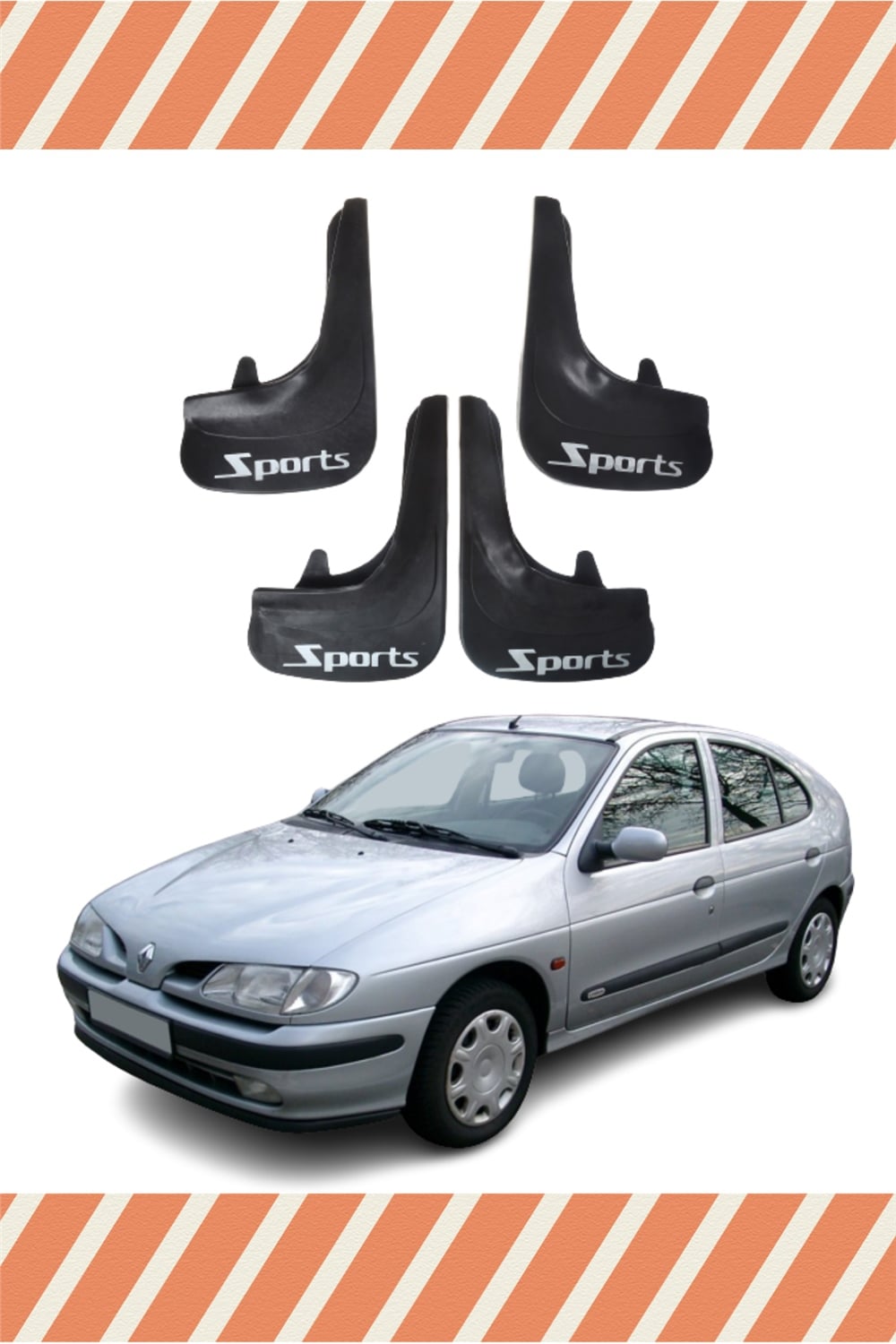 Renault Megane 1 Sports Yazılı 4Lü Tozluk Çamurluk Paçalık 