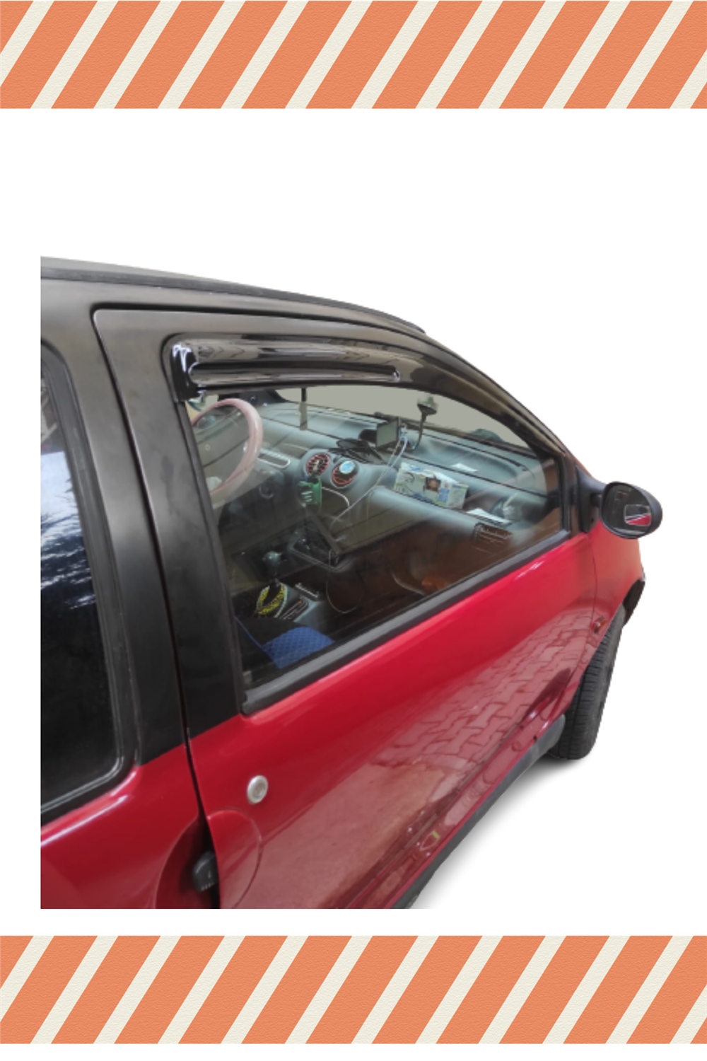 Renault Twingo Tüm  Modellerine Özel 2Li Mügen Tip Cam Rüzgarlığı