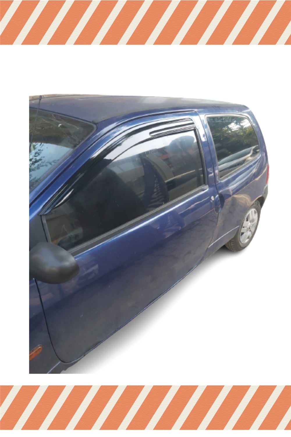 Renault Twingo Tüm  Modellerine Özel 2Li Mügen Tip Cam Rüzgarlığı
