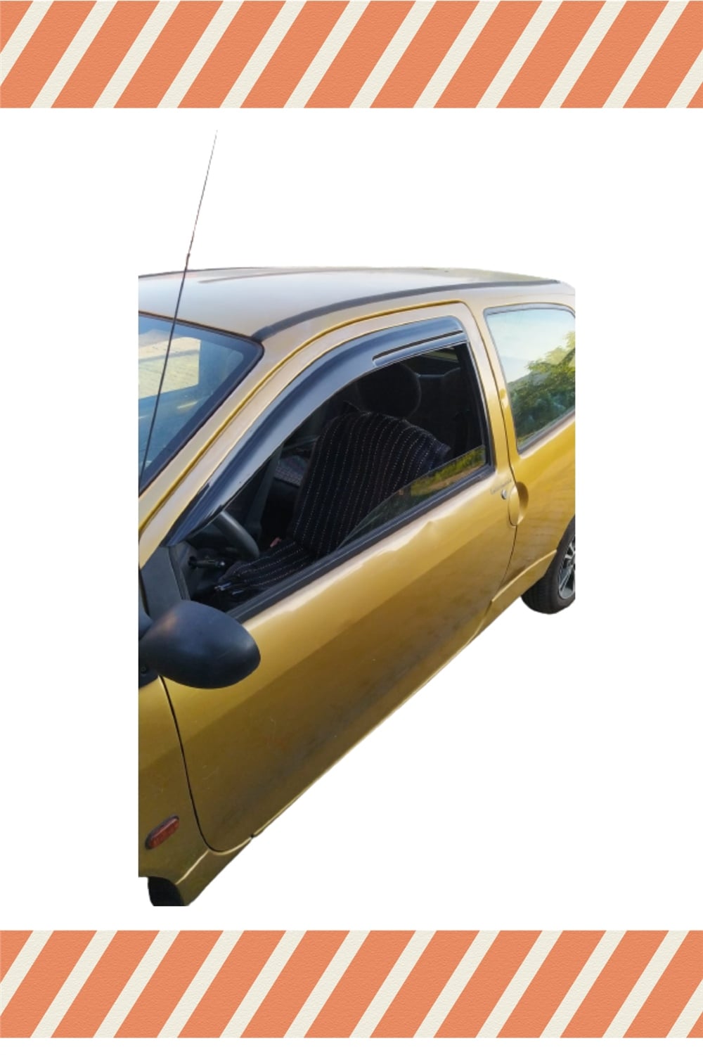 Renault Twingo Tüm  Modellerine Özel 2Li Mügen Tip Cam Rüzgarlığı