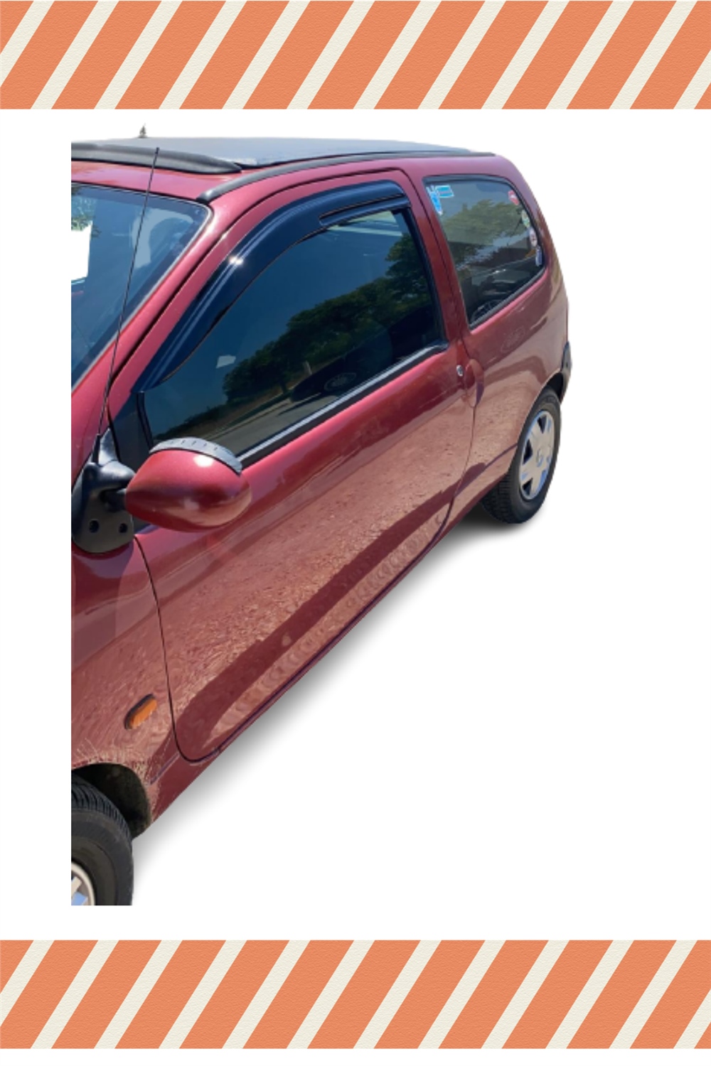 Renault Twingo Tüm  Modellerine Özel 2Li Mügen Tip Cam Rüzgarlığı