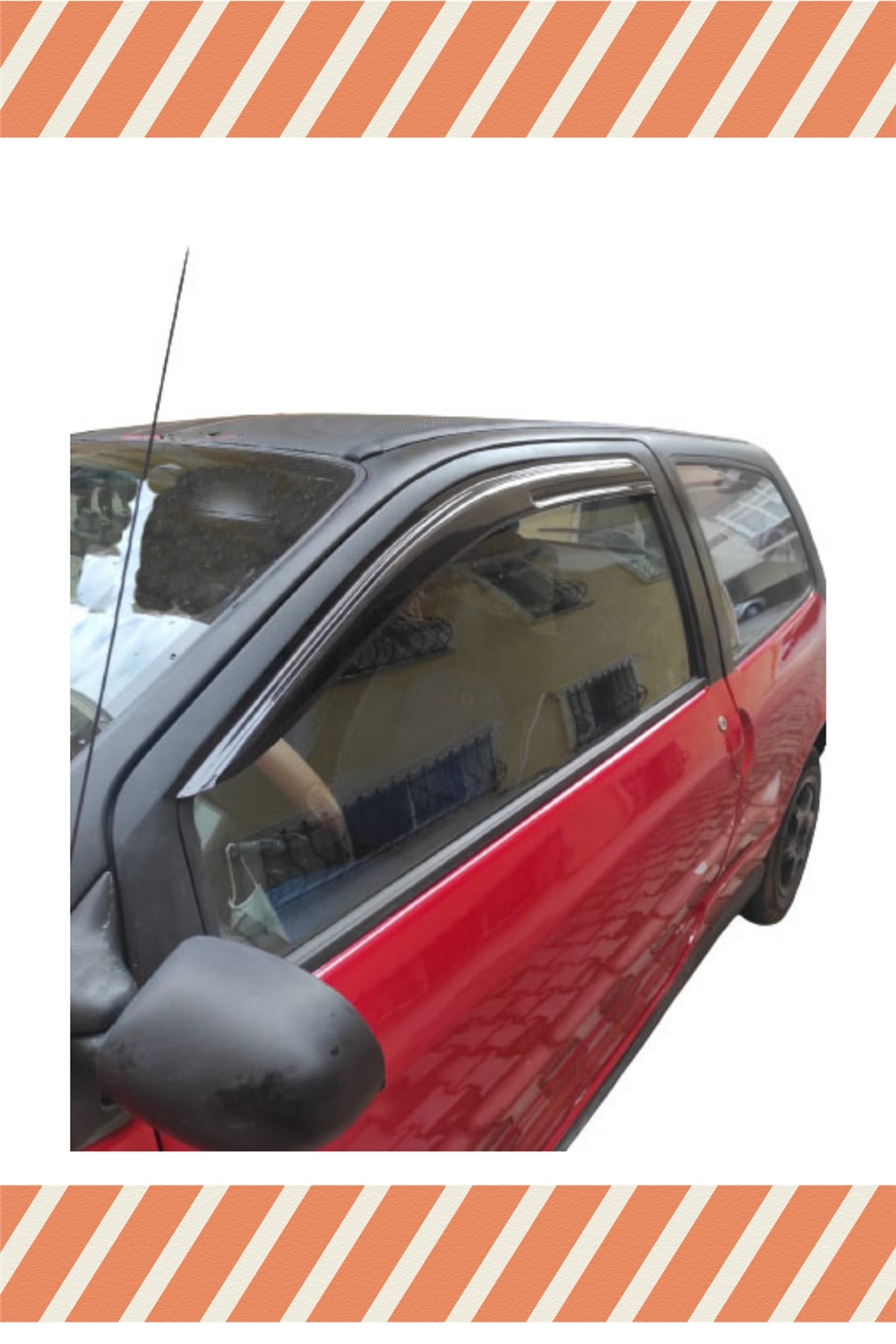 Renault Twingo Tüm  Modellerine Özel 2Li Mügen Tip Cam Rüzgarlığı