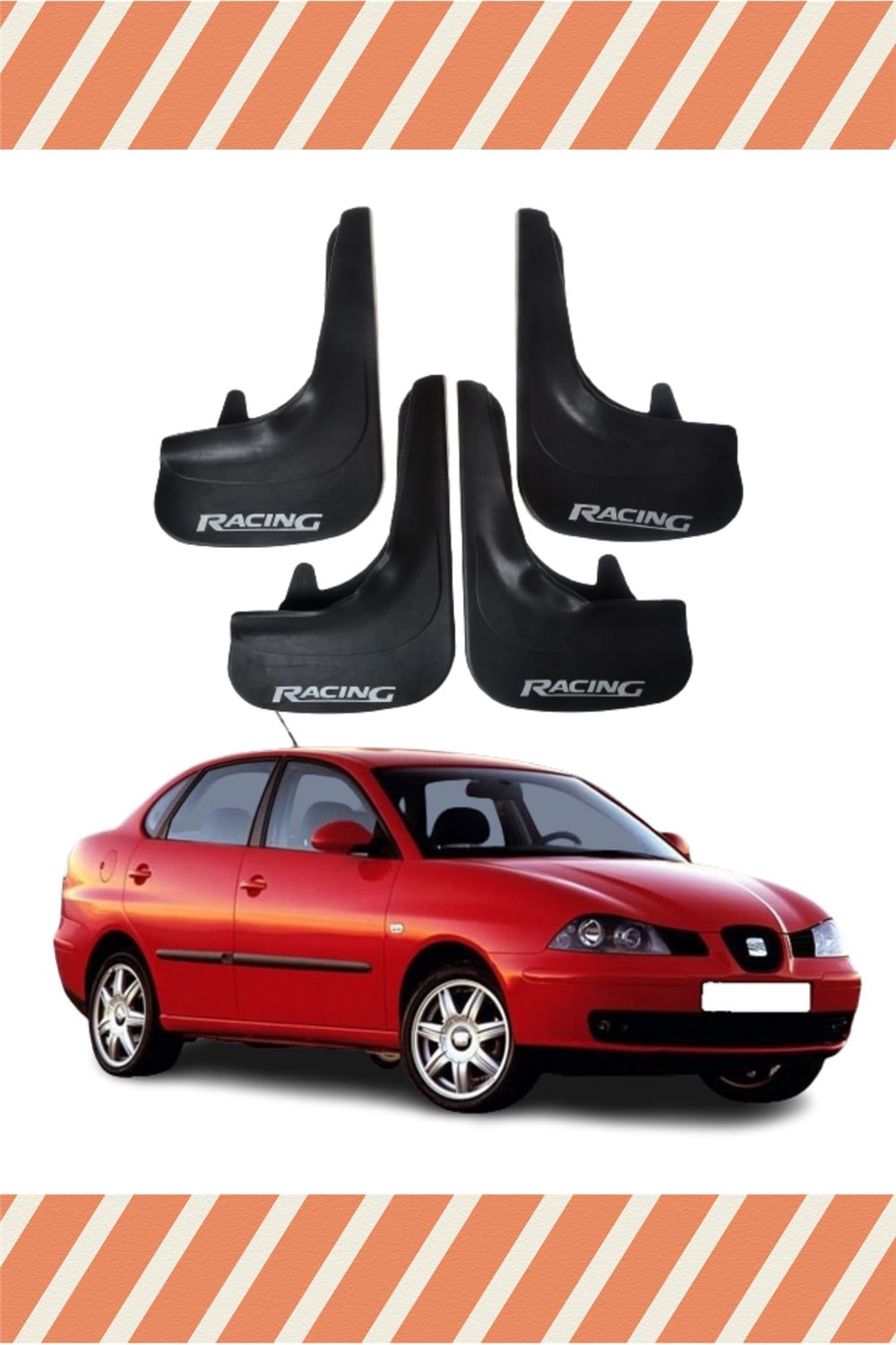 Seat Cordoba Racing Yazılı 4'Lü Tozluk Çamurluk Paçalık 