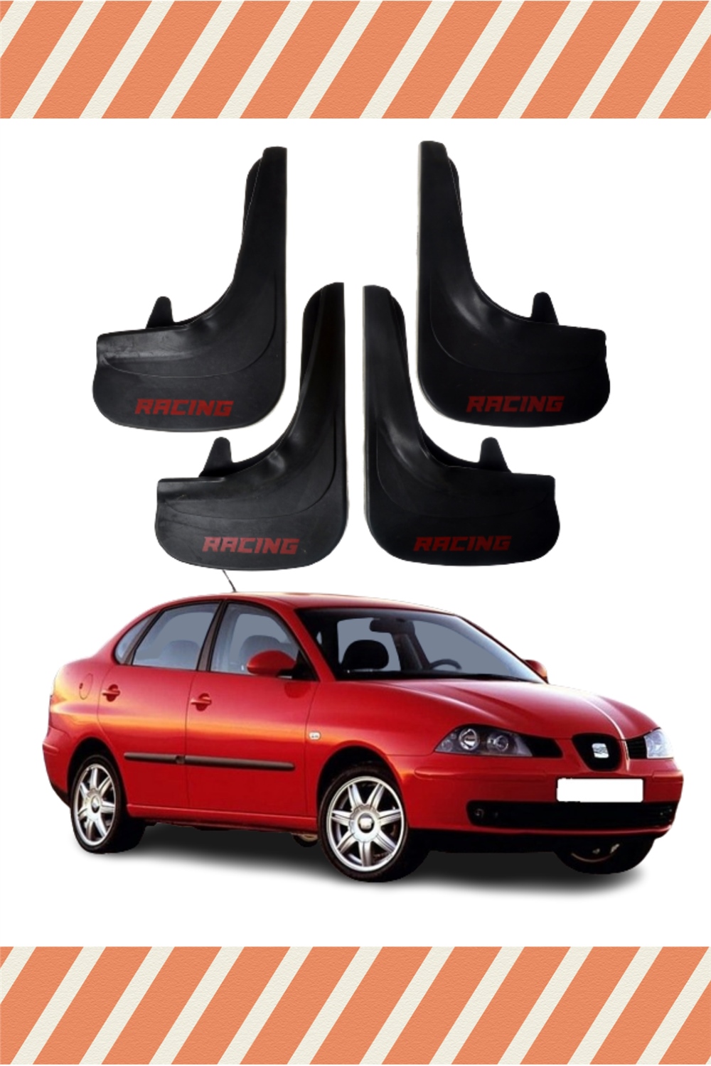 Seat Cordoba Racing Yazılı 4'Lü Tozluk Çamurluk Paçalık 