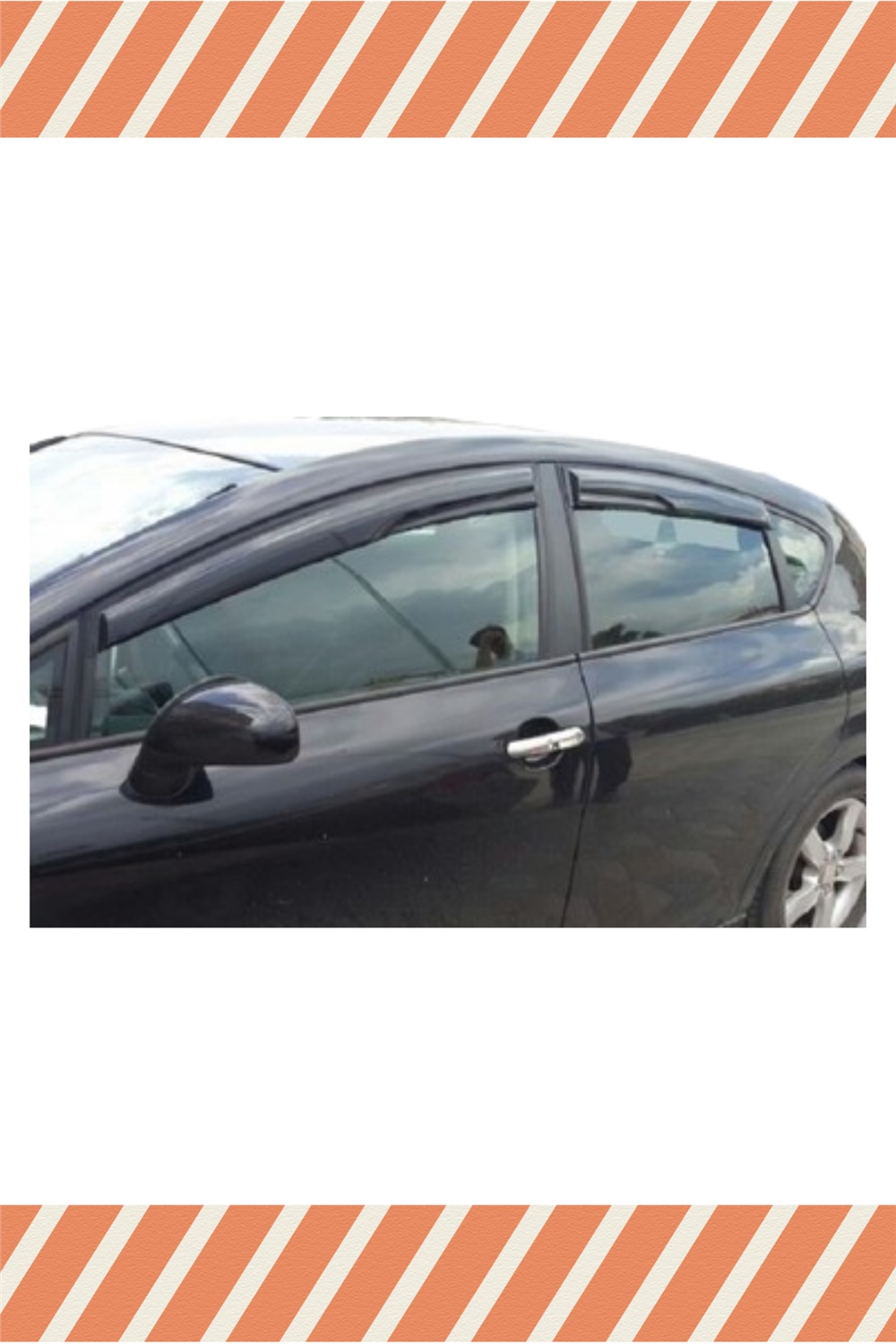 Seat Leon 2005-2012 Modellerine Özel 4Lü Mügen Tip Cam Rüzgarlığı