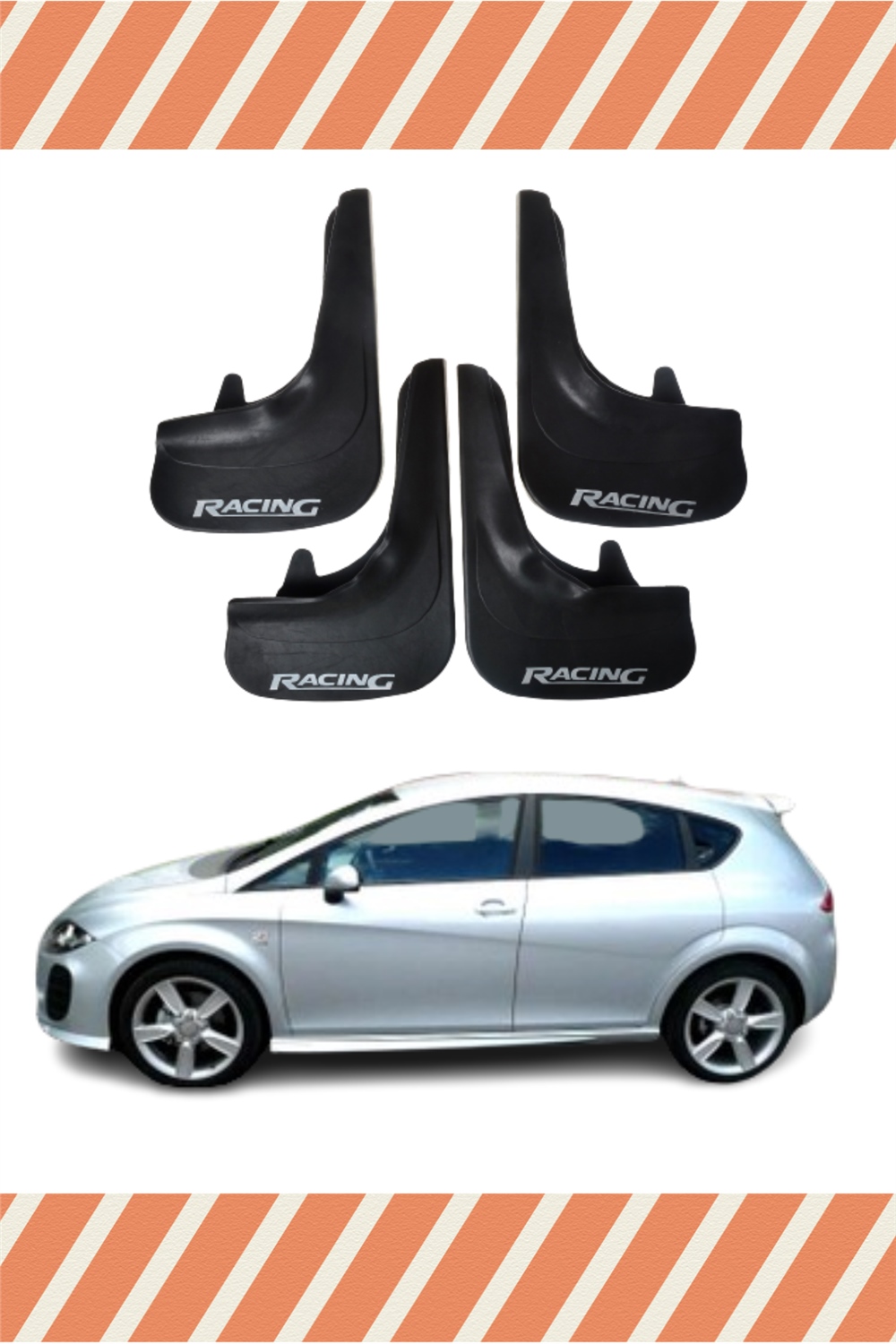 Seat Leon Racing Yazılı 4'Lü Tozluk Çamurluk Paçalık 