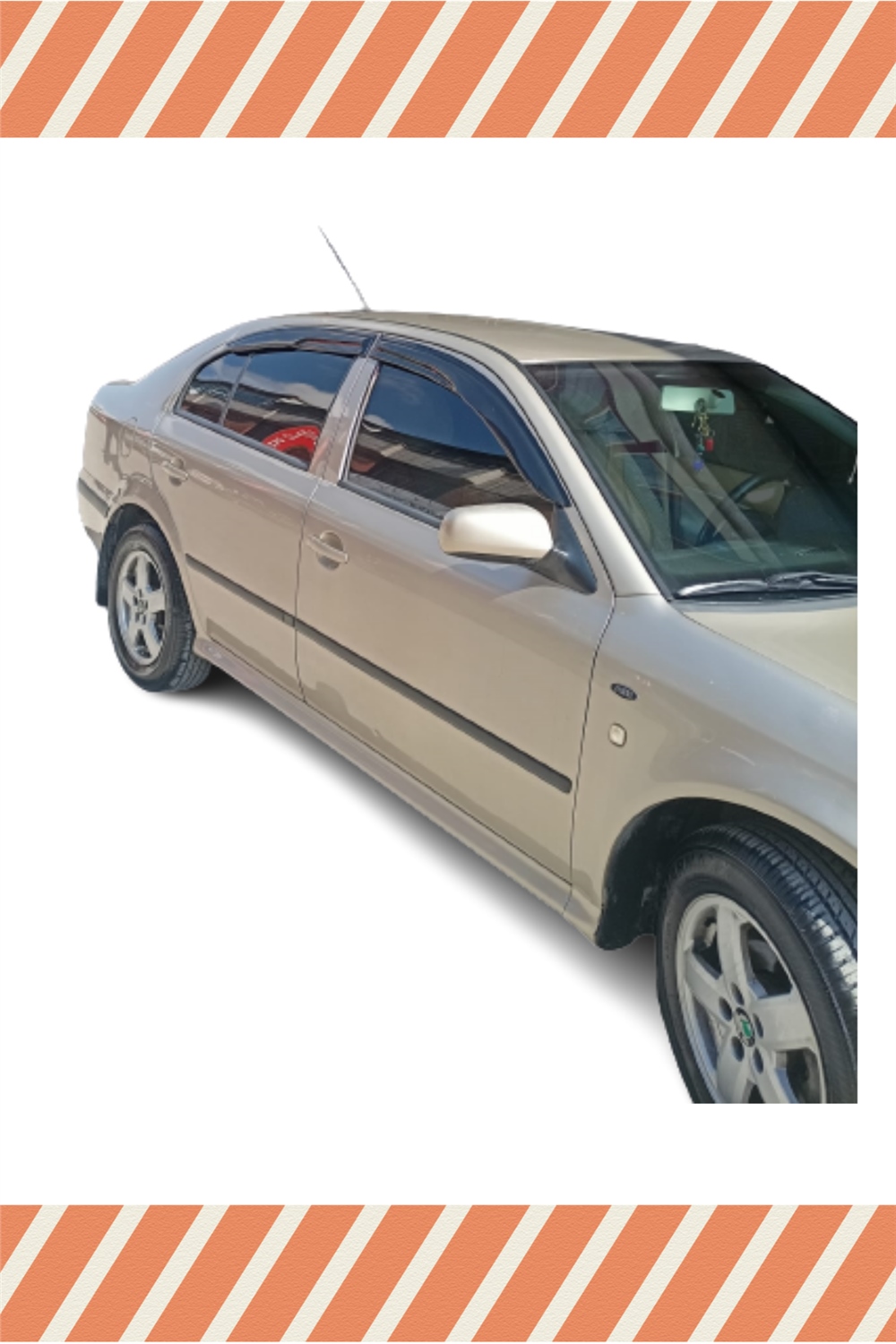 Skoda Octavia Sedan 1996-2004 Modellerine Özel 4Lü Mügen Tip Cam Rüzgarlığı