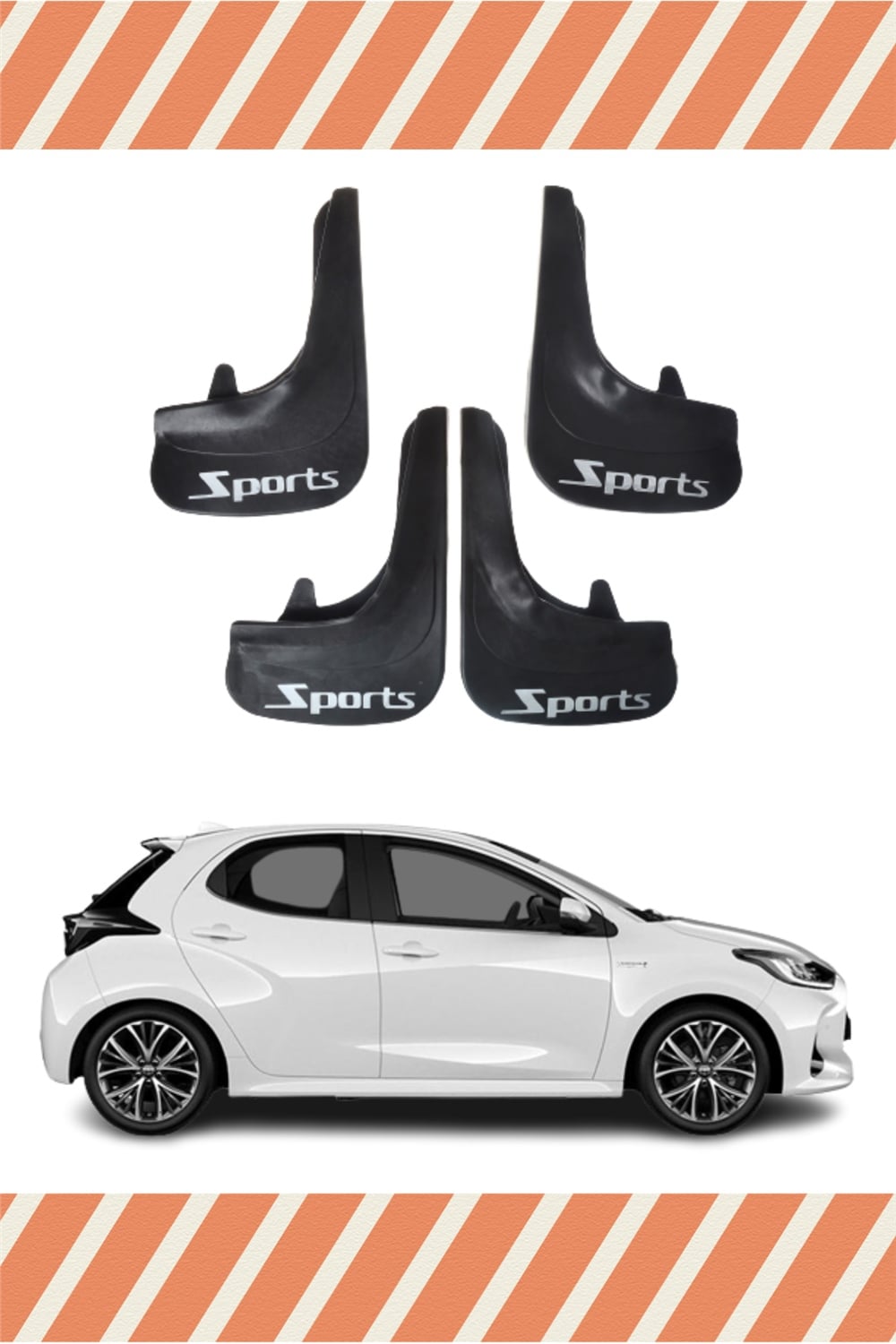 Toyota Yaris Sports Yazılı 4Lü Tozluk Çamurluk Paçalık 