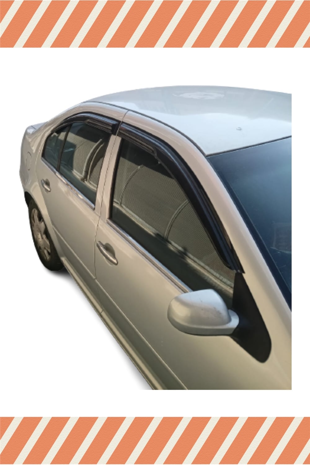 Volkswagen Bora Tüm  Modellerine Özel 4Lü Mügen Tip Cam Rüzgarlığı