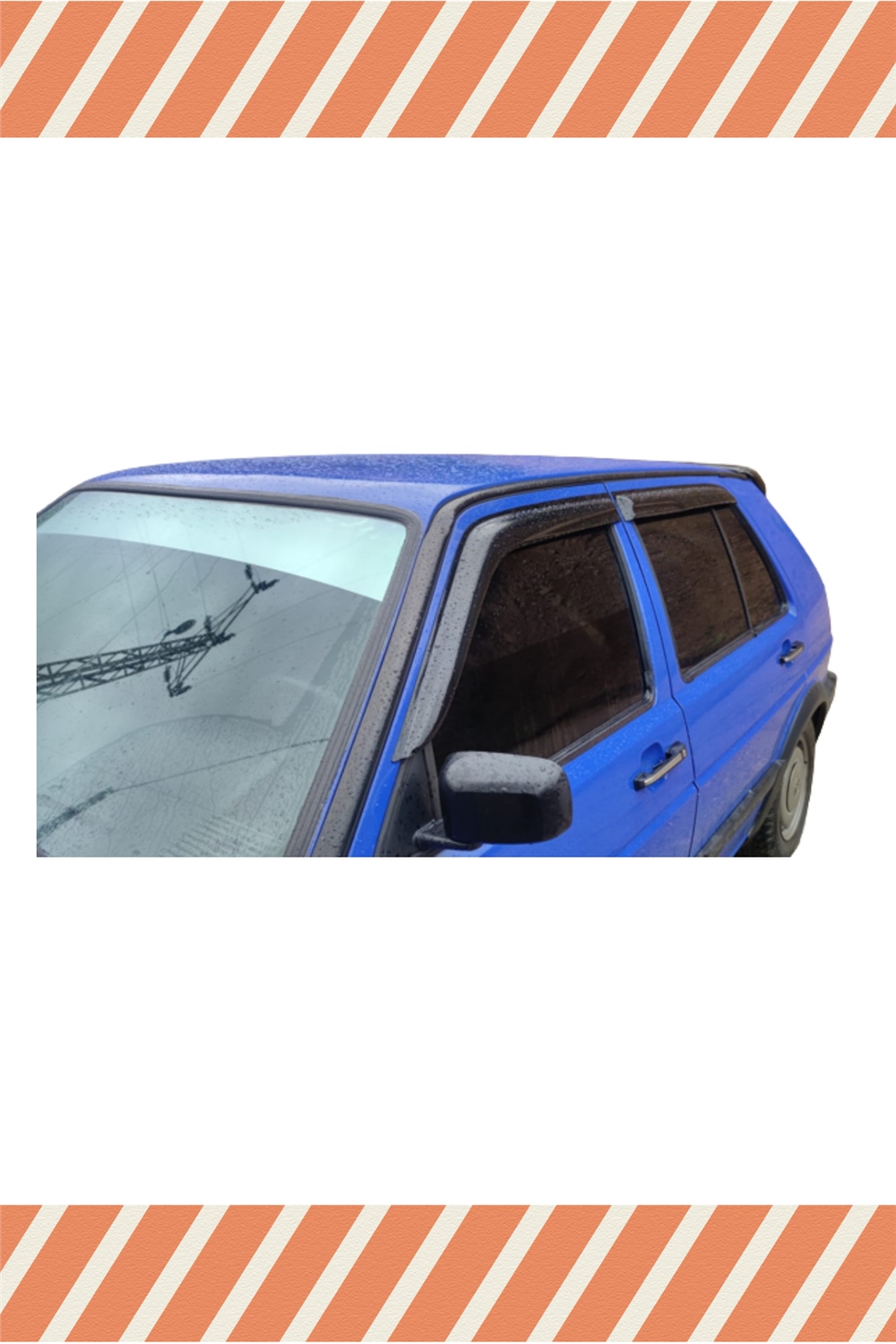 Volkswagen Golf 2 Tüm  Modellerine Özel 4Lü Mügen Tip Cam Rüzgarlığı
