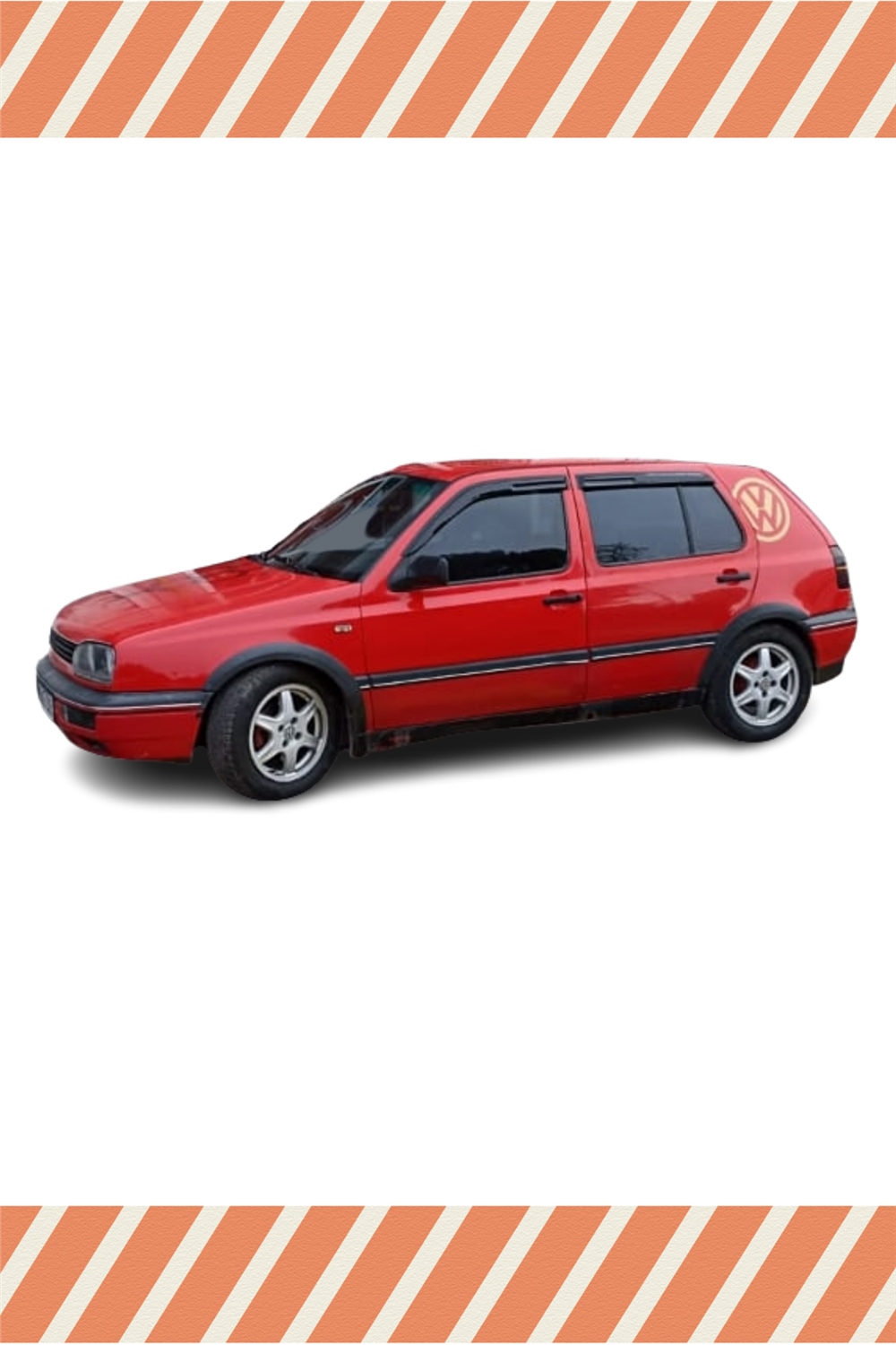 Volkswagen Golf 3 Tüm  Modellerine Özel 4Lü Mügen Tip Cam Rüzgarlığı