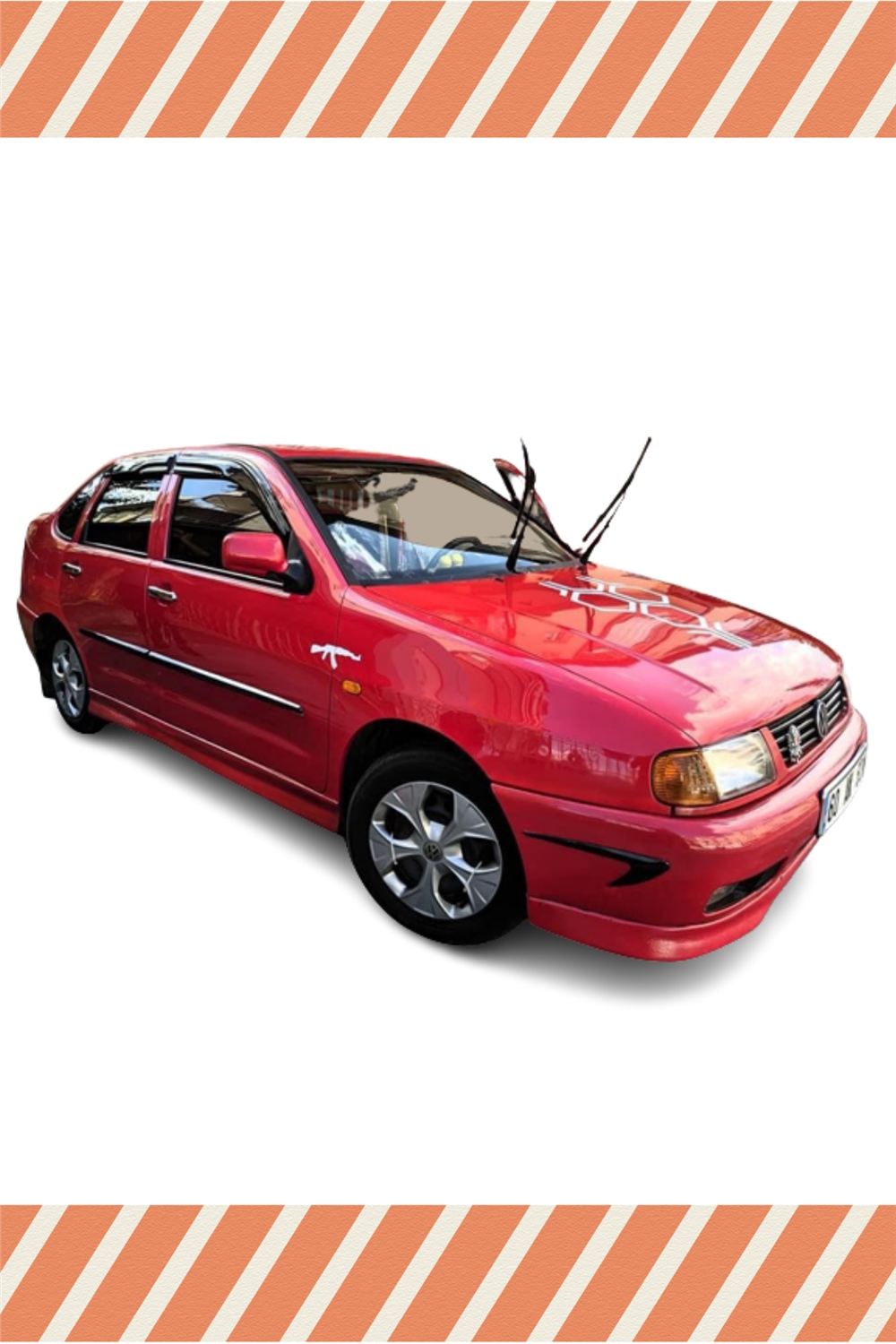 Volkswagen Polo Sedan Classic 1996-2001 Modellerine Özel 4Lü Mügen Tip Cam Rüzgarlığı
