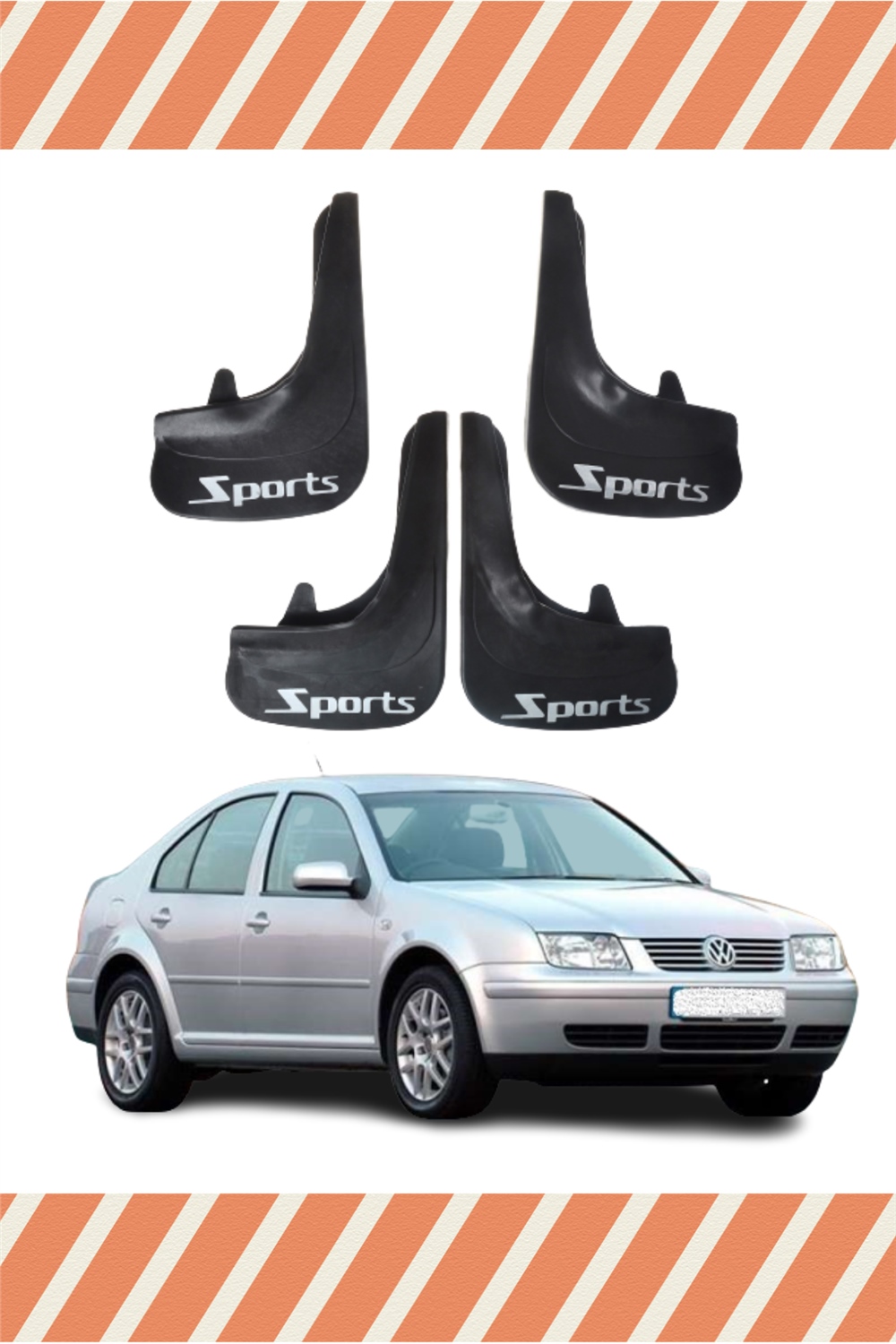 Volswagen Bora Sports Yazılı 4Lü Tozluk Çamurluk Paçalık 