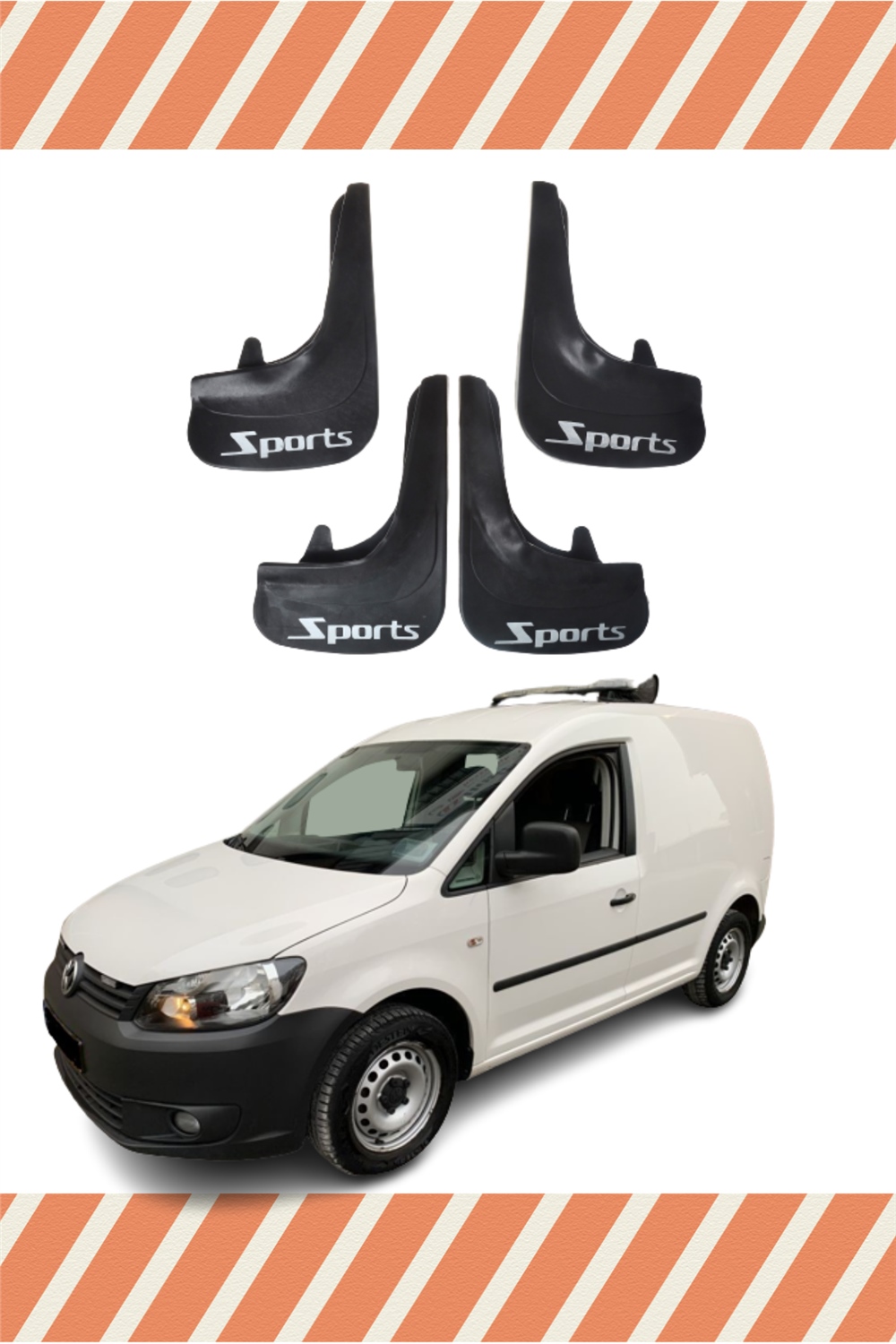 Volswagen Caddy Sports Yazılı 4Lü Tozluk Çamurluk Paçalık 