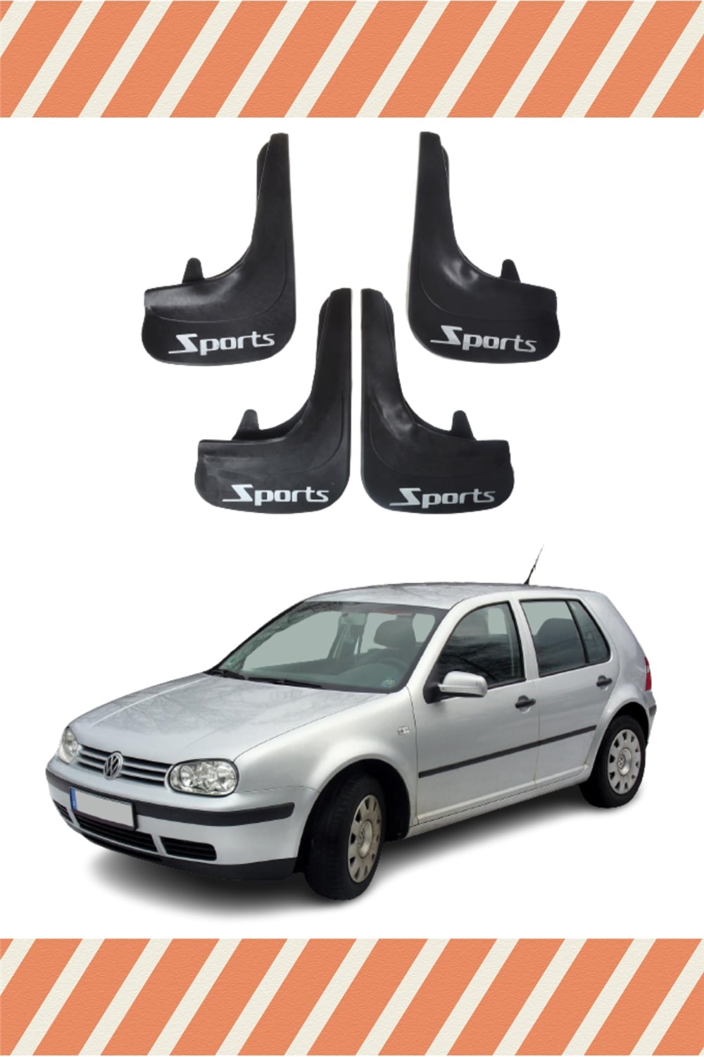 Volswagen Golf 4 Sports Yazılı 4Lü Tozluk Çamurluk Paçalık 