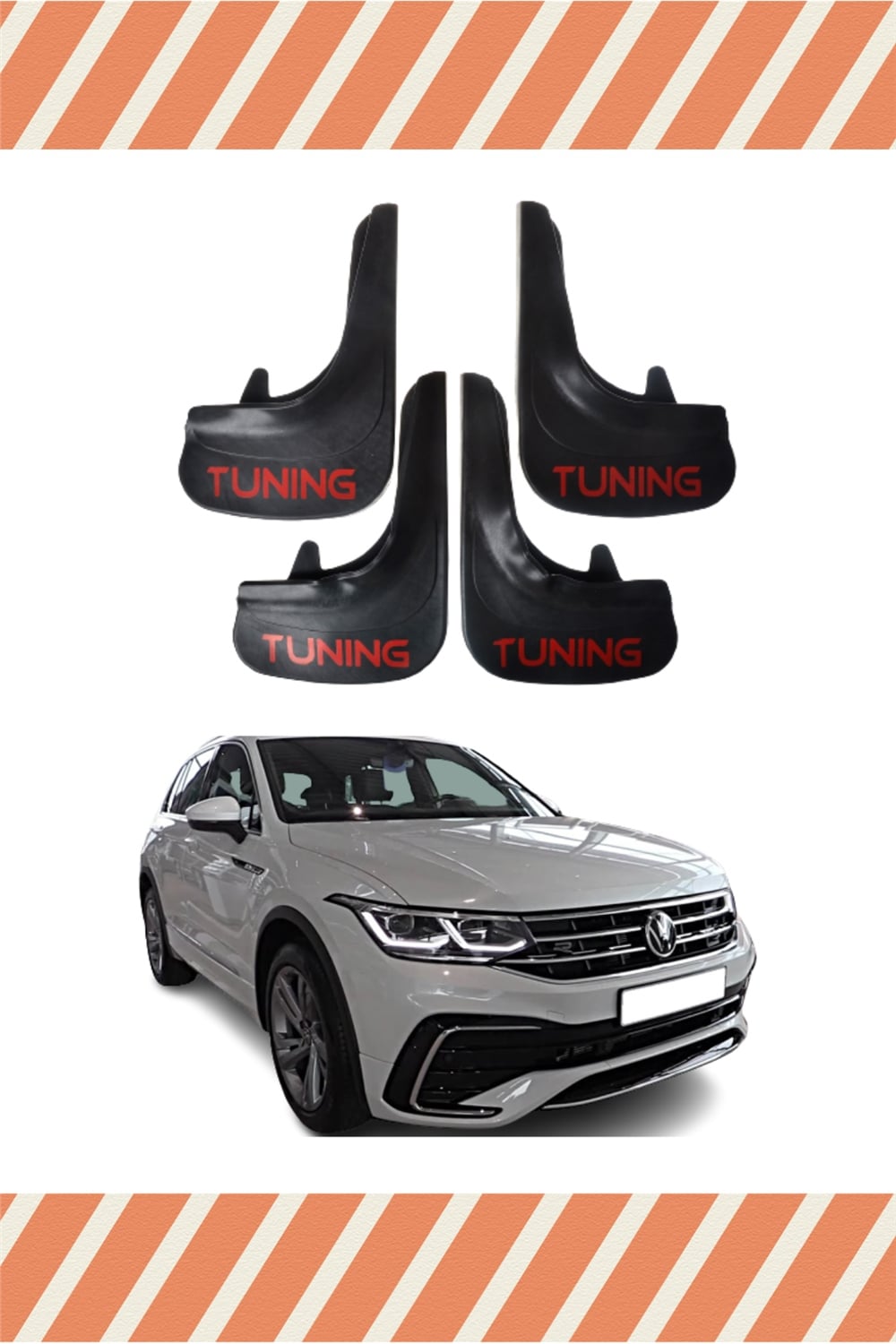 Volswagen Tiguan Tüm Kasalar Tunıng Yazılı 4Lü Tozluk Çamurluk Paçalık 