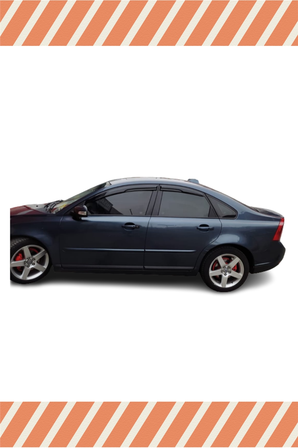 Volvo S40 2004-2012 Modellerine Özel 4Lü Mügen Tip Cam Rüzgarlığı