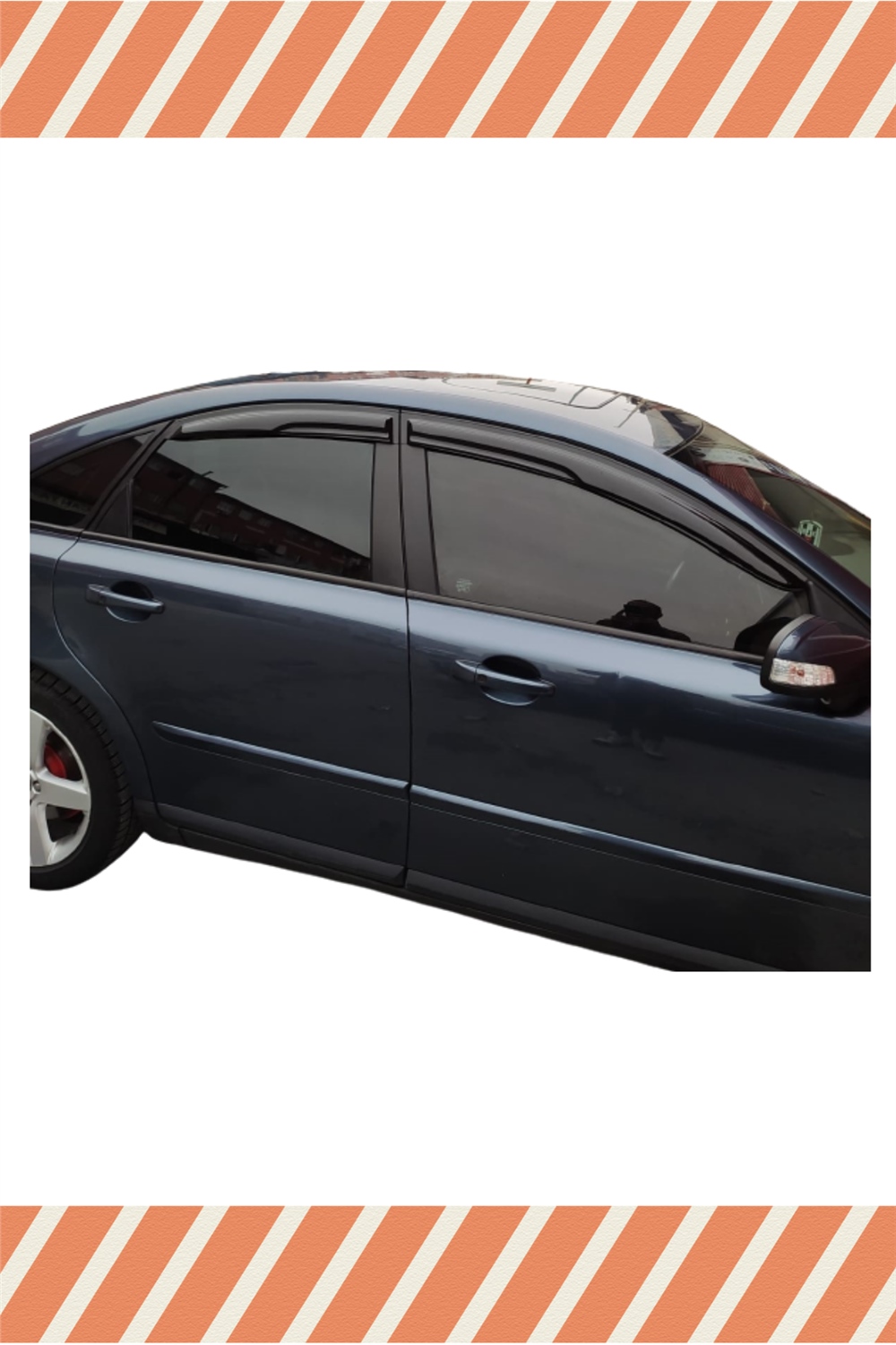 Volvo S40 2004-2012 Modellerine Özel 4Lü Mügen Tip Cam Rüzgarlığı