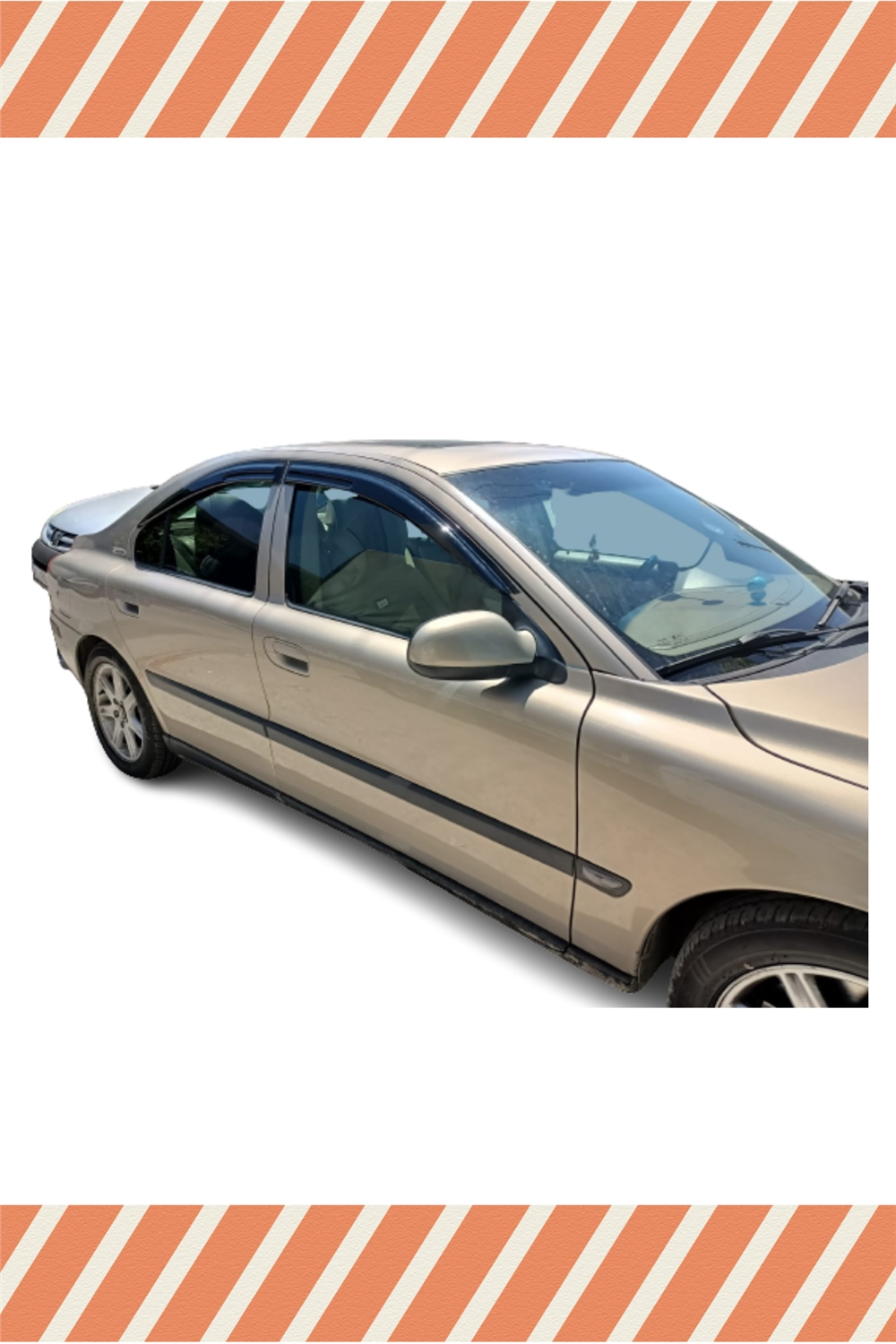 Volvo S60 2001-2010 Modellerine Özel 4Lü Mügen Tip Cam Rüzgarlığı