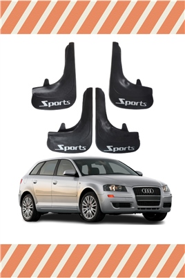 Audi A3 Uyumlu 4Lü Sports Yazılı Tozluk Çamurluk Paçalık