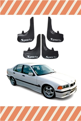 Bmw E36 Uyumlu Sports Yazılı 4Lü Tozluk Çamurluk Paçalık