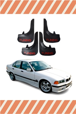 Bmw E36 Uyumlu Tunıng Yazılı 4Lü Tozluk Çamurluk Paçalık