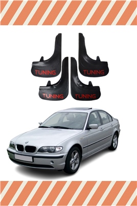 Bmw E46 Uyumlu Tunıng Yazılı 4Lü Tozluk Çamurluk Paçalık