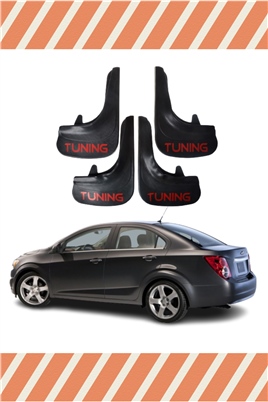 Chevolet Aveo Sd 2011 Ve Sonrası Tunıng Yazılı 4Lü Tozluk Çamurluk Paçalık