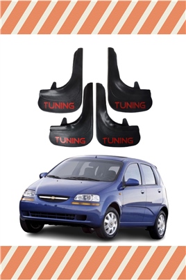 Chevrolet Aveo Hb 2005-2011 Uyumlu Tunıng Yazılı 4Lü Tozluk Çamurluk Paçalık