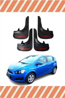 Chevrolet Aveo Hb 2011 Ve Sonrası Tunıng Yazılı 4Lü Tozluk Çamurluk Paçalık