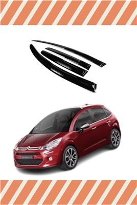 Citroen C-3 2011 Ve 2015 Modellerine Özel 4Lü Mügen Tip Cam Rüzgarlığı