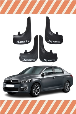 Citroen C Elysee Sports Yazılı 4Lü Tozluk Çamurluk Paçalık