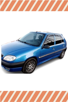 Citroen Saxo Tüm  Modellerine Özel 4Lü Mügen Tip Cam Rüzgarlığı