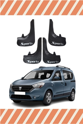 Dacia Dokker Tüm Kasalar Sports Yazılı 4Lü Tozluk Çamurluk Paçalık