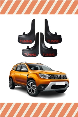 Dacia Duster 2017 Ve Sonrası Tunıng Yazılı 4Lü Tozluk Çamurluk Paçalık